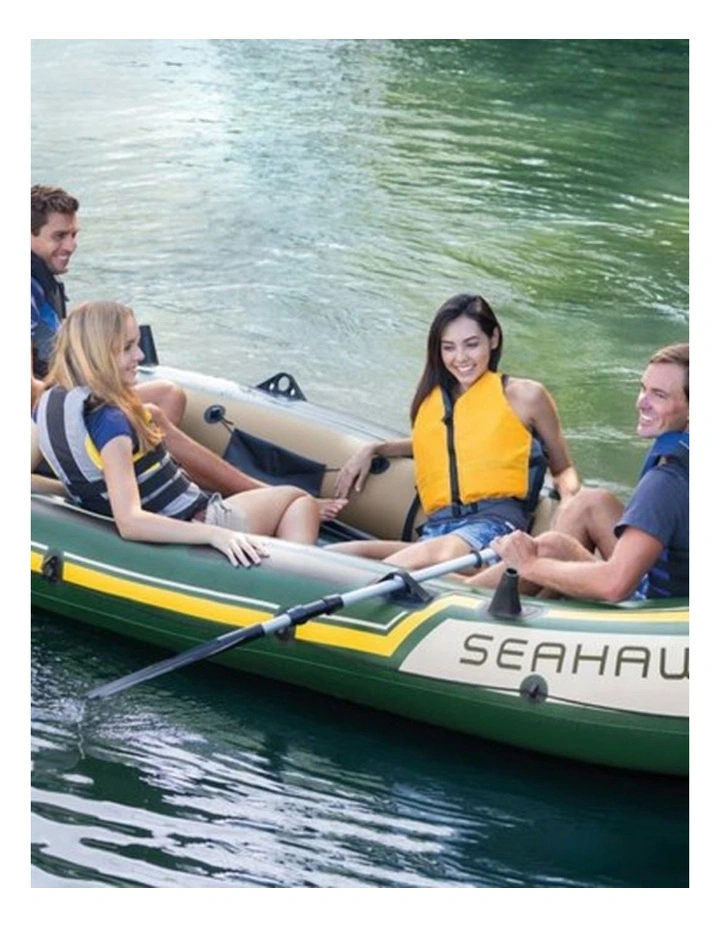 Intex Seahawk 4 Inflatable Boat Set With Pump And Oars Heavy Duty PVC image 3