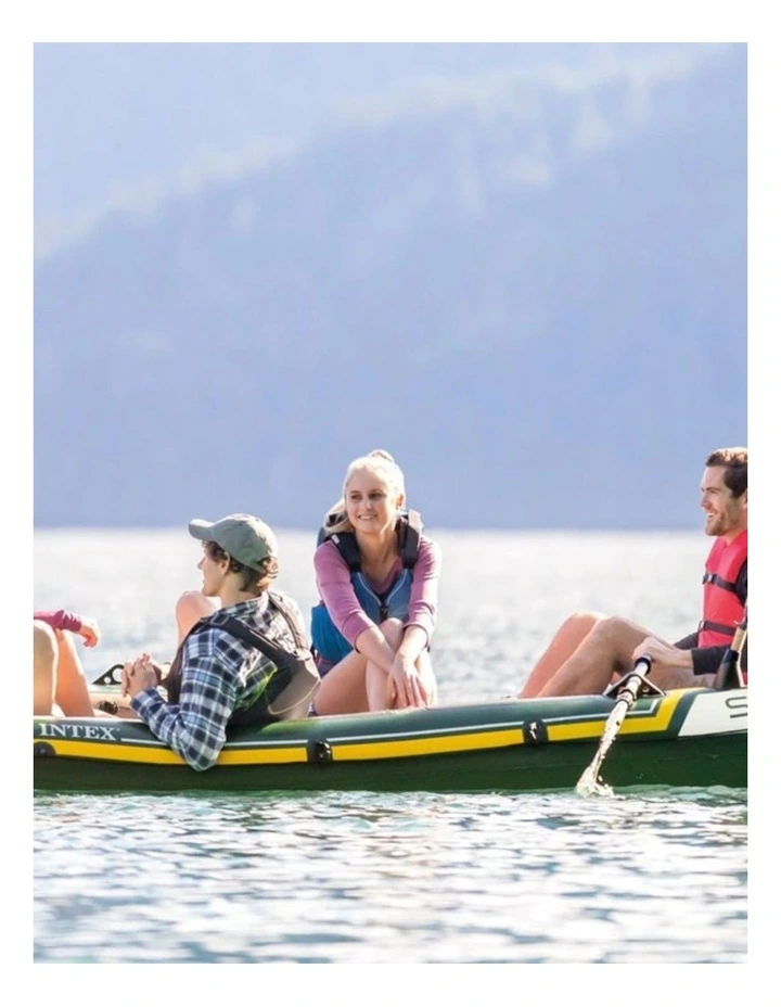 Intex Seahawk 4 Inflatable Boat Set With Pump And Oars Heavy Duty PVC image 4