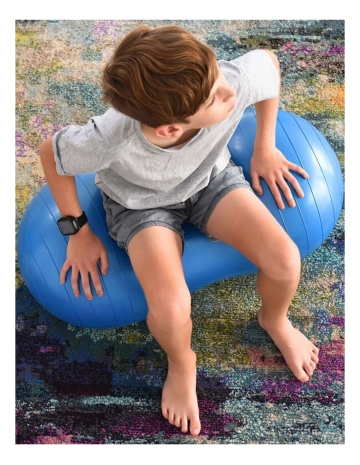 Kaper Kidz Inflatable Peanut Balance Ball Kids Toy Blue 90cm 12m image 4