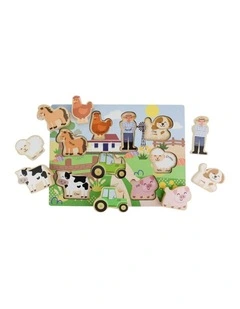 Koala Dream Wooden Chunky Aussie Farm Animal Kids Toy Puzzle 12m 