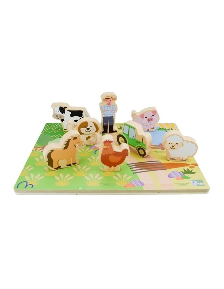 Koala Dream Wooden Chunky Aussie Farm Animal Kids Toy Puzzle 12m image 2