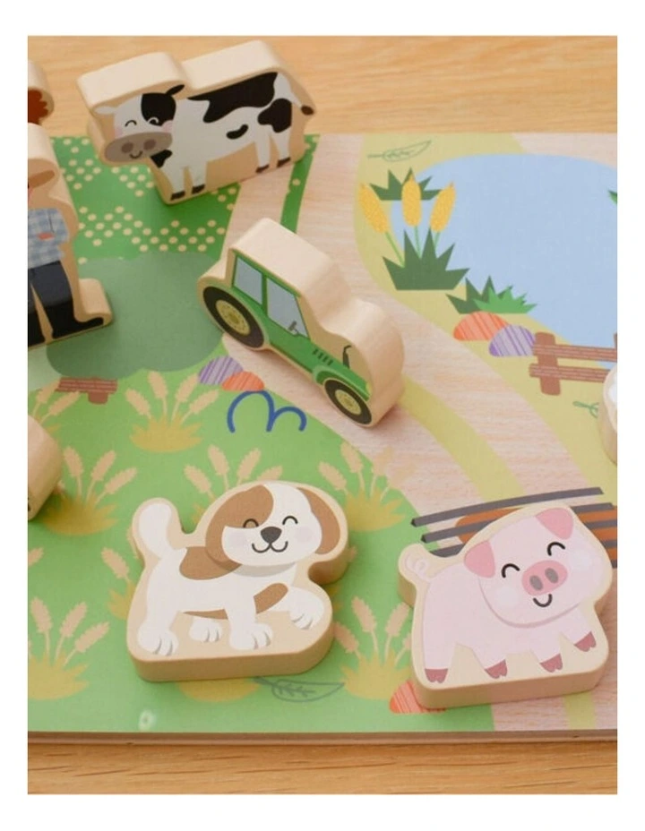 Koala Dream Wooden Chunky Aussie Farm Animal Kids Toy Puzzle 12m image 5