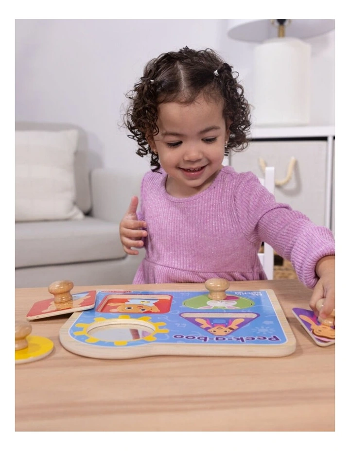 4pc Melissa & Doug Ms Rachel Jumbo Knob Wooden Puzzle 27cm Kids Toy 2y image 7