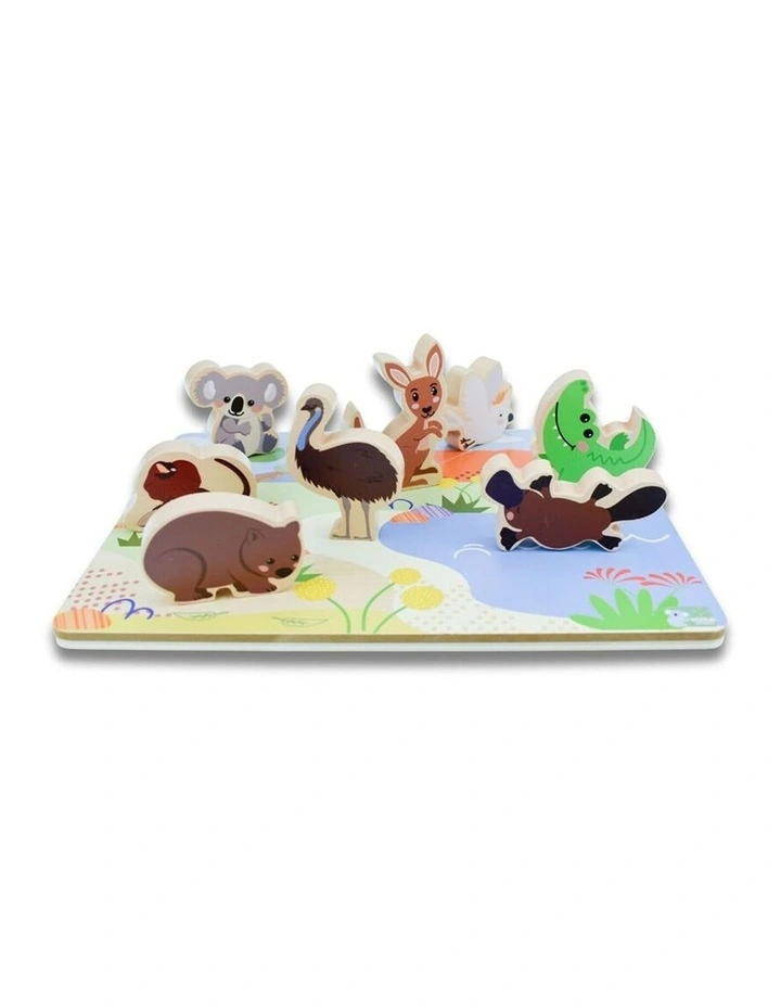 9pc Koala Dream Bush Buddies Australian Animals Wooden Chunky Puzzle 12 Months  image 5