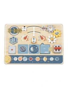 Tooky Toy Space Busy Board Wooden Educational Activity Toy Kids 3y 