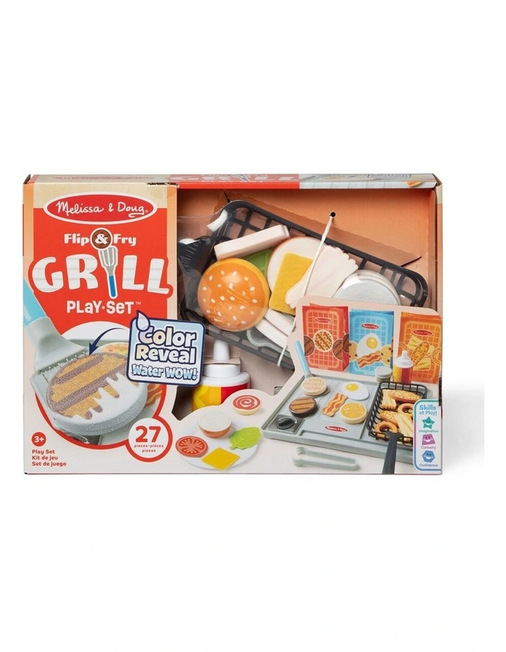 Melissa & Doug Water WOW! Grill Set Flip Fry Childrens Toy Colour Reveal 3y image 1