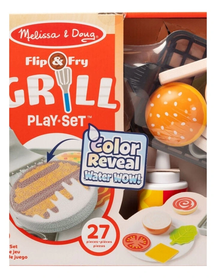 Melissa & Doug Water WOW! Grill Set Flip Fry Childrens Toy Colour Reveal 3y image 2