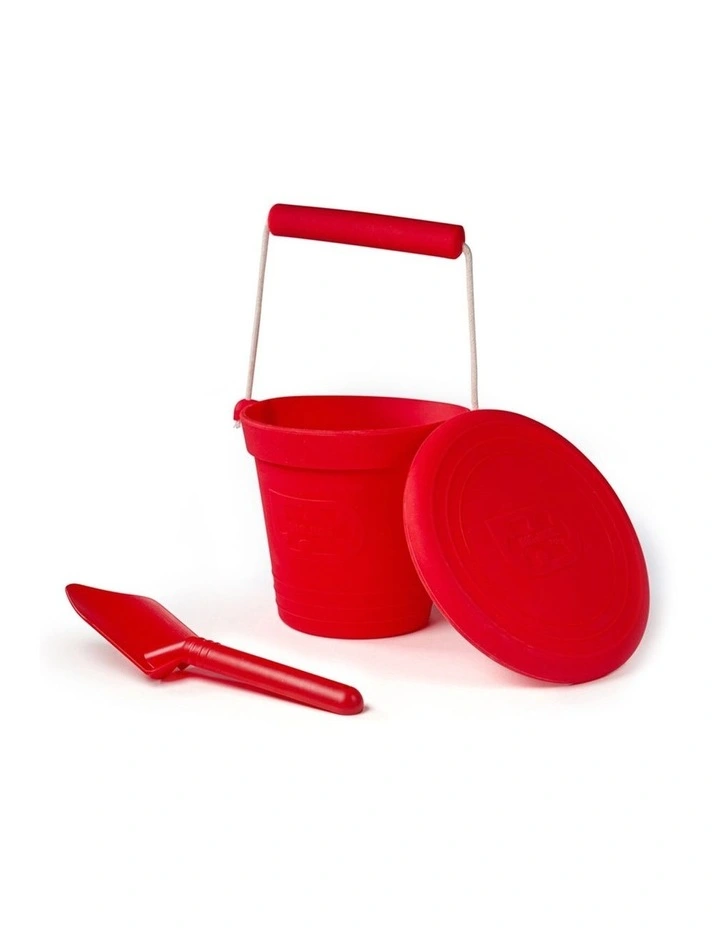 Bigjigs Toys 14cm Activity Bucket Kids Toy Cherry Red 18m Flexible Durable image 2