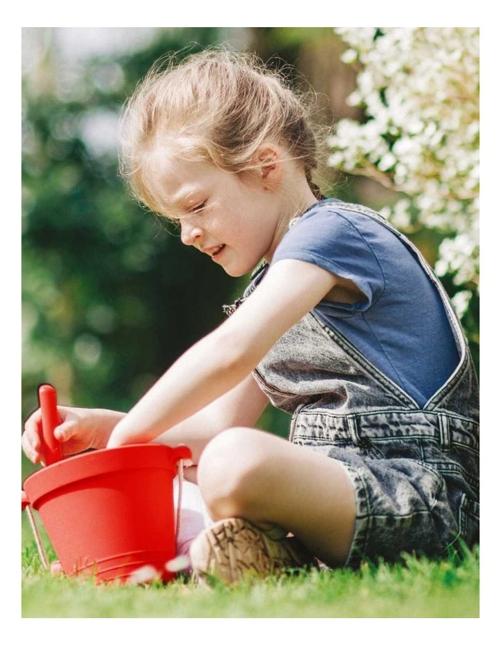 Bigjigs Toys 14cm Activity Bucket Kids Toy Cherry Red 18m Flexible Durable image 3