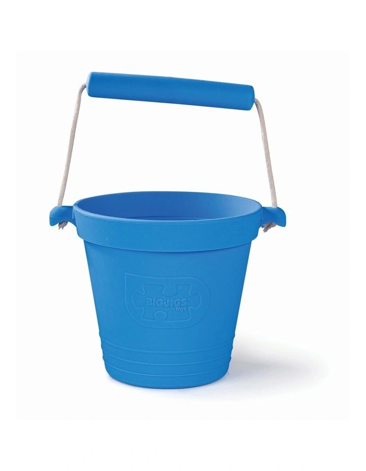 Bigjigs Toys Activity Bucket Kids Toy Ocean Blue 18m Flexible Durable 14cm image 1