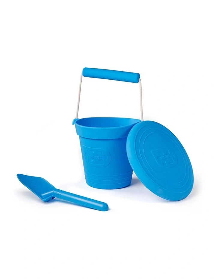 Bigjigs Toys Activity Bucket Kids Toy Ocean Blue 18m Flexible Durable 14cm image 2