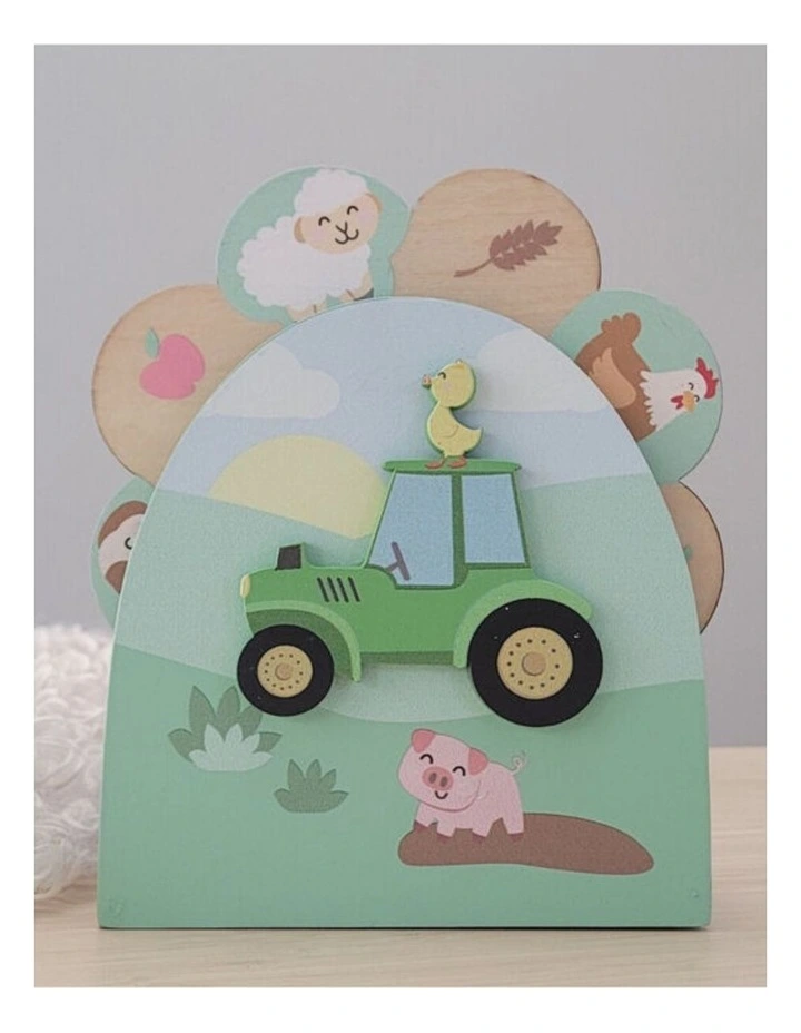 Koala Dream Wooden Farm Friends Spin Along Music Box Kids Musical Toy 3y image 4
