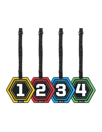 black with yellow, red, blue and green accents colour