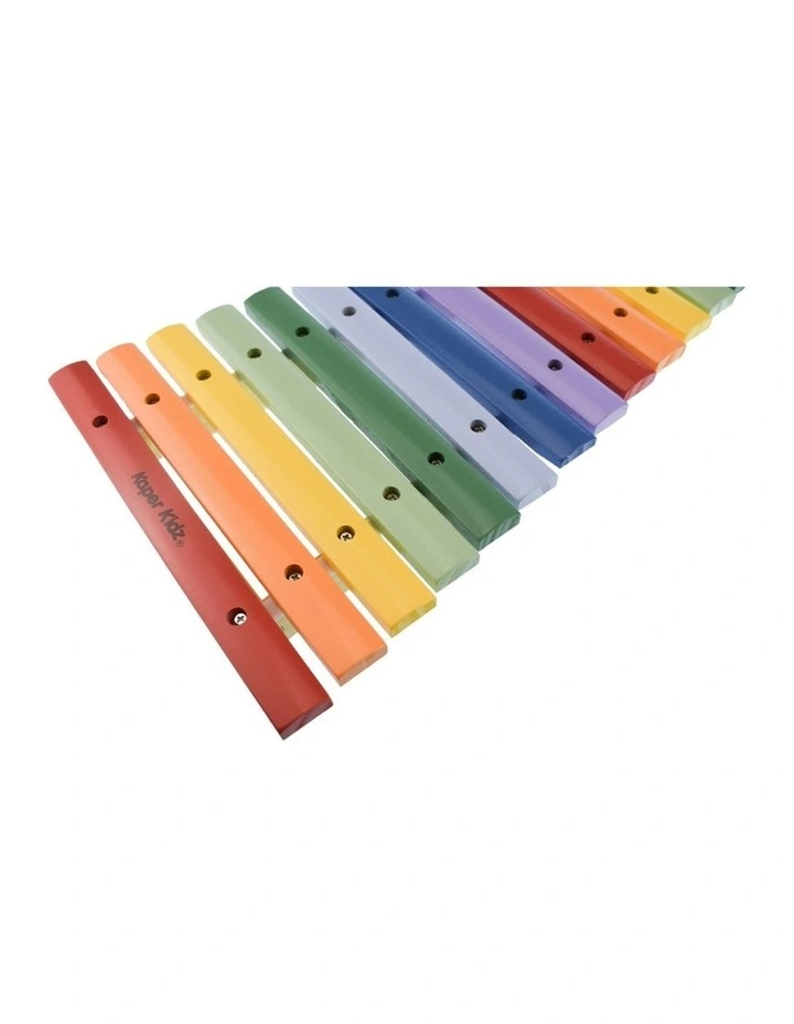 Kaper Kidz Wooden Rainbow Xylophone Large Kids Play Toy 18m image 2