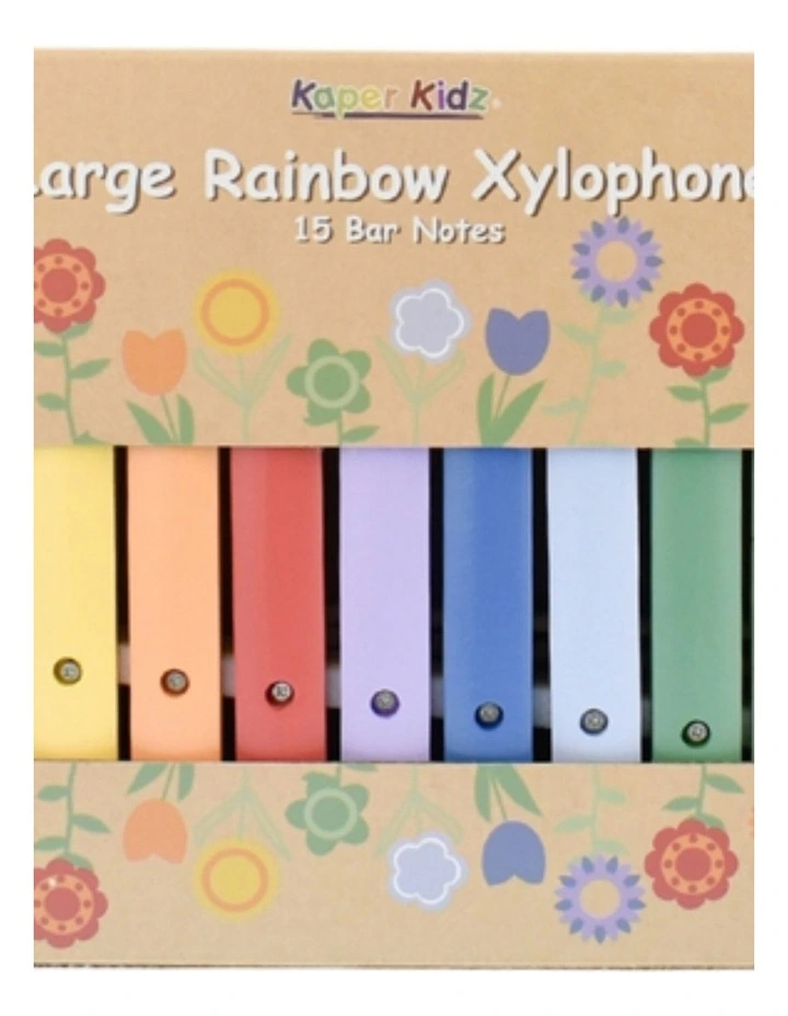 Kaper Kidz Wooden Rainbow Xylophone Large Kids Play Toy 18m image 3