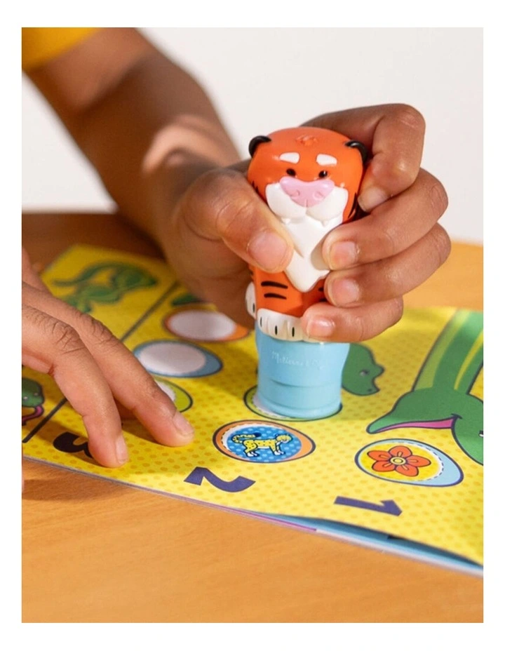 Melissa & Doug Sticker WOW Activity Pad Stamper Set Tiger Kids Toy 3y image 3