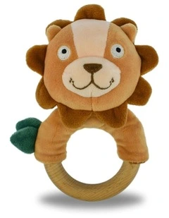 Koala Dream Snuggle Buddy Hugsworth Lion Wooden Ring Rattle Brown 0M 