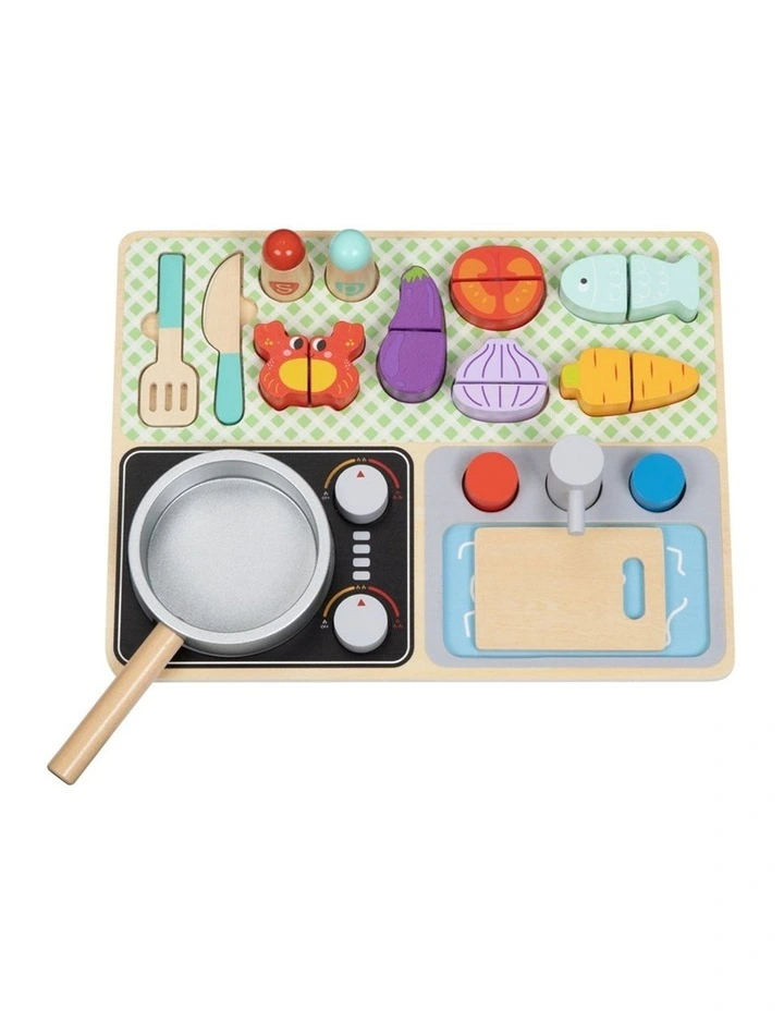 Tooky Toy Kitchen Interactive Pretend Play Set Kids 3y image 2