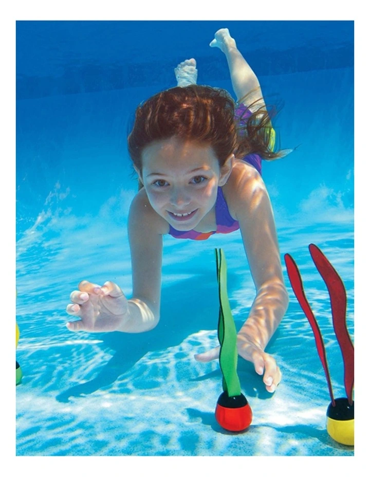 3pc Intex Underwater Pool Toy Fun Balls With Floating Streamers Kids 6y image 2
