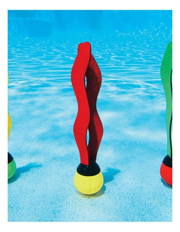 3pc Intex Underwater Pool Toy Fun Balls With Floating Streamers Kids 6y image 3