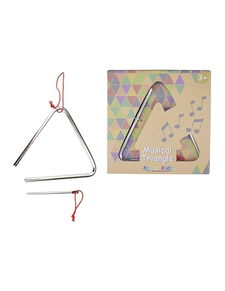 Kaper Kidz Metal Music Triangle 15cm Kids Toy Instrument 3y Educational image 1
