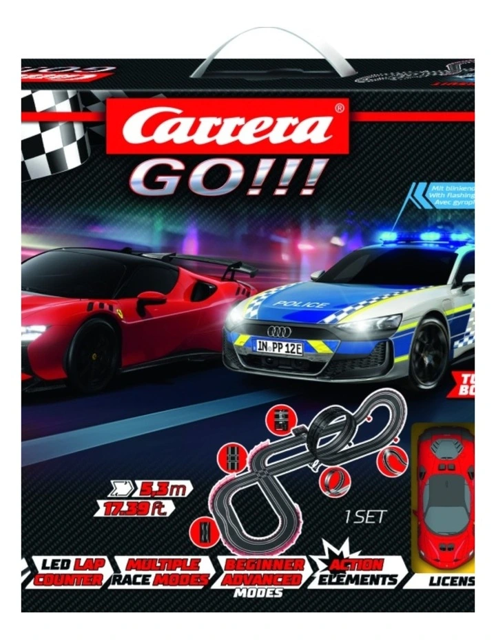 Carrera High Speed Pursuit 4.9m Track Slot Car Set With Electronic Lap image 1