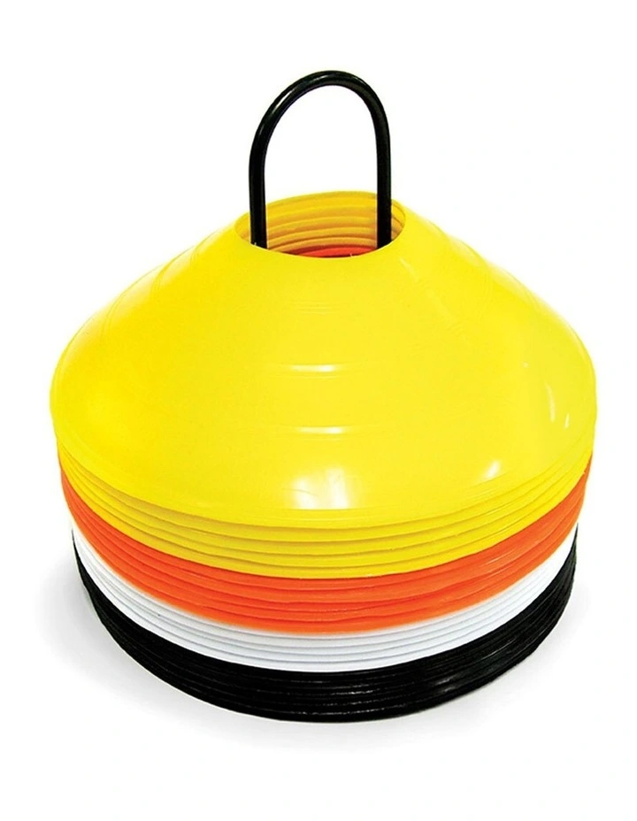20pc SKLZ Agility Cone Set High Visibility Carry Rack Yellow Orange White Black image 2