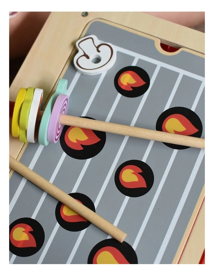 23pc Tooky Toy Kitchen Set & BBQ Imaginative Play Kids 3y Plywood Wood image 6