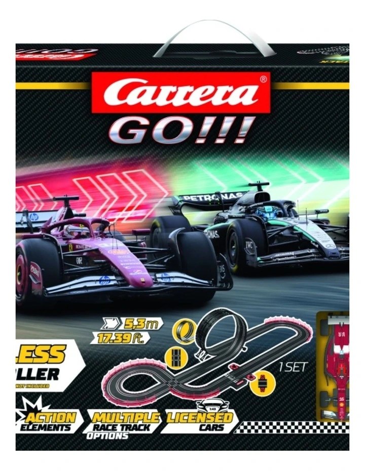 Carrera 5.3m Formula Track Attack Wireless McLaren Mercedes Slot Car Set image 2