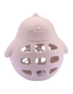 Koala Dream Silicone Penguin Baby Rattle Pink Sensory Toy 0m 