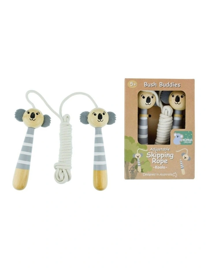 Koala Dream Bush Buddies Koala Wooden Adjustable Skipping Rope Kids 5y image 2