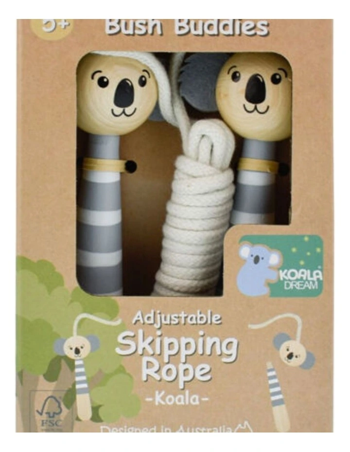 Koala Dream Bush Buddies Koala Wooden Adjustable Skipping Rope Kids 5y image 3