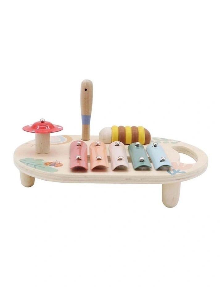 3pc Kaper Kidz Wooden Spring Insect Music Table Toy 18m image 2