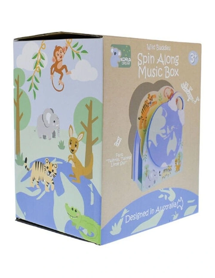 Koala Dream Wooden Wild Buddies Spin Along Music Box Kids Musical Toy 3y image 5