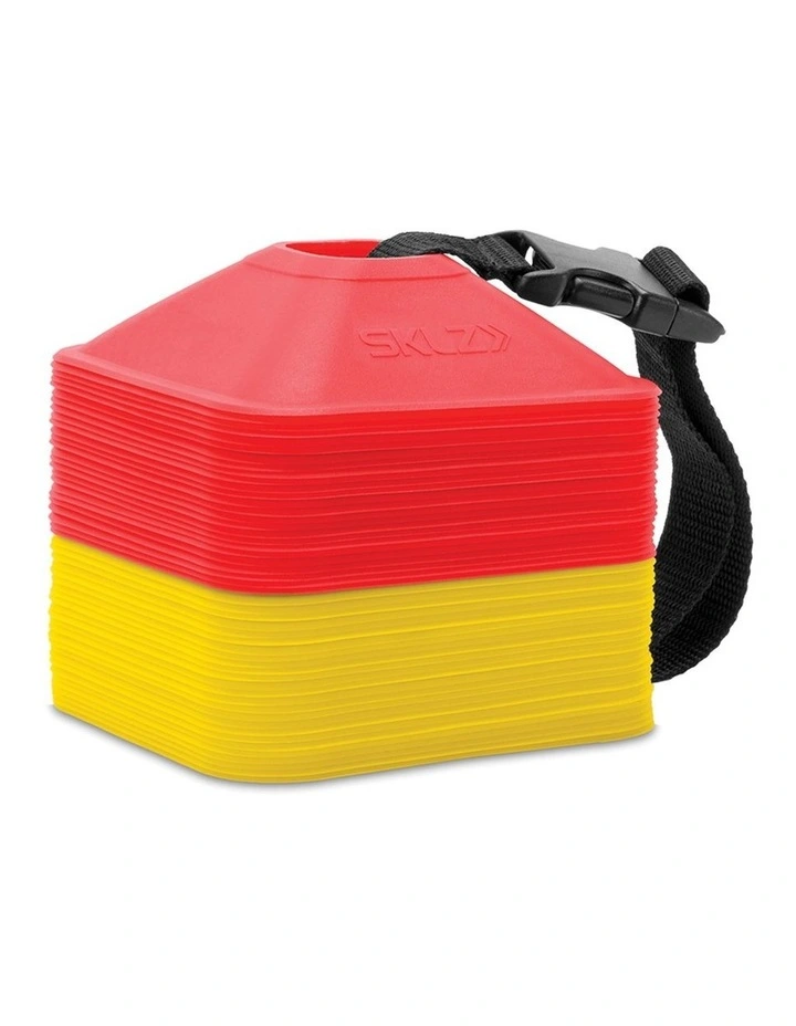 50pc SKLZ Mini Sport Cones High Visibility Square Base With Carry Strap image 2