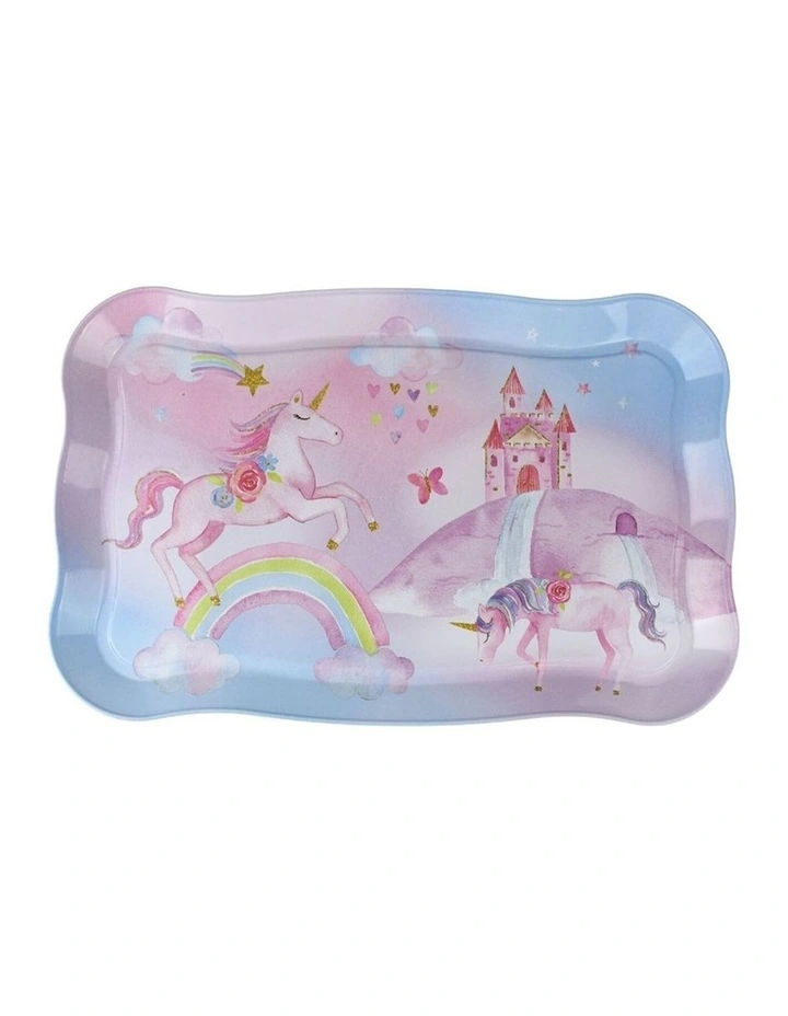 18PC Kaper Kidz Rainbow Unicorn Tin Tea Mug Set in Suitcase Kids 3y image 4