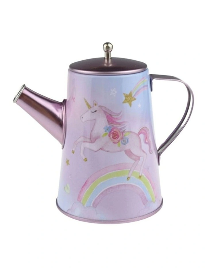 18PC Kaper Kidz Rainbow Unicorn Tin Tea Mug Set in Suitcase Kids 3y image 6