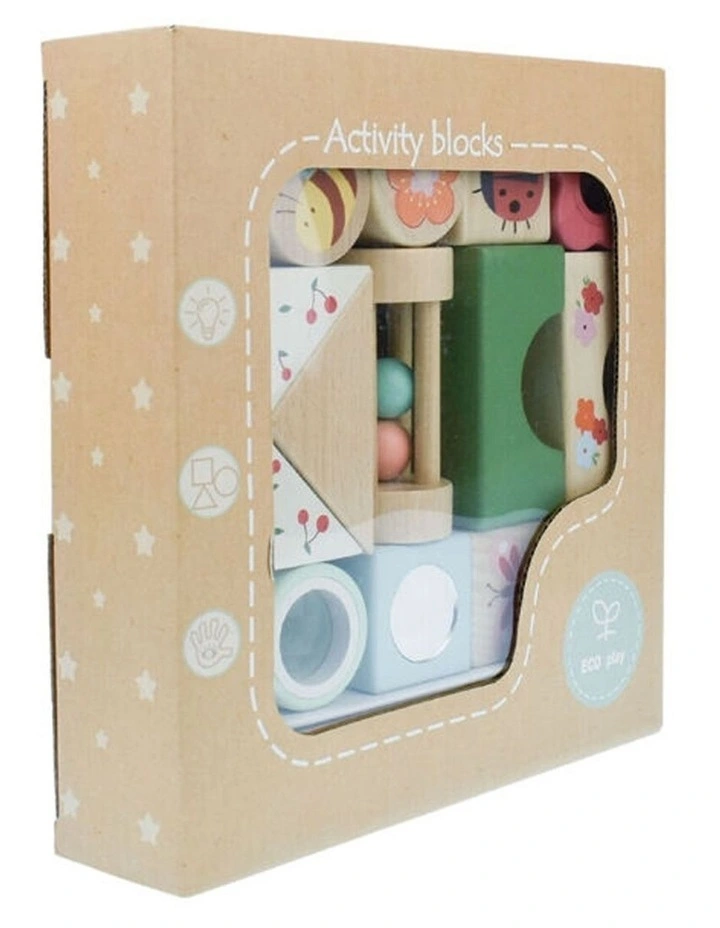 Kaper Kidz 14pc Wooden Spring Insect Activity Blocks Sensory Toy 12 Months image 4