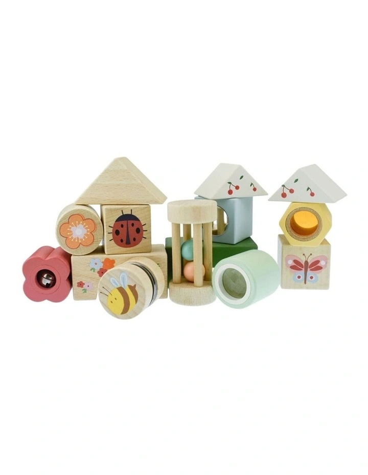 Kaper Kidz 14pc Wooden Spring Insect Activity Blocks Sensory Toy 12 Months image 6
