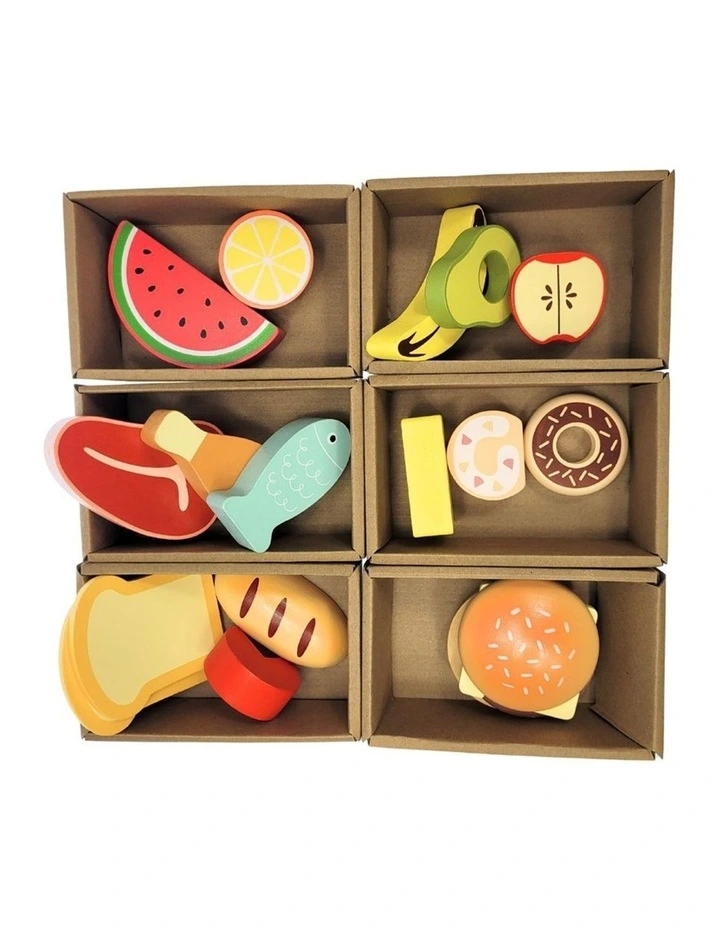 Tooky Toy Wooden Grocery Store Play Set Educational Pretend Kids 3y image 6