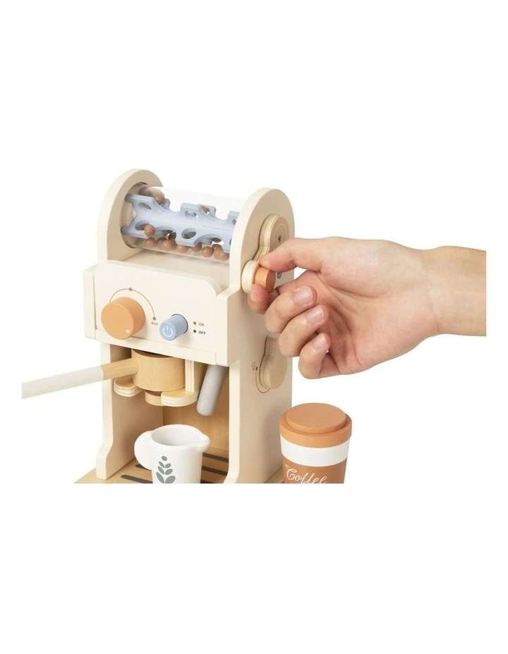Tooky Toy Kids Pretend Play Wooden Coffee Machine Playset 3y  Accessories image 3