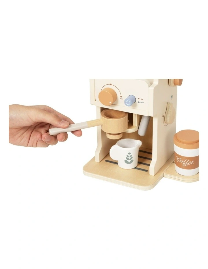 Tooky Toy Kids Pretend Play Wooden Coffee Machine Playset 3y  Accessories image 4