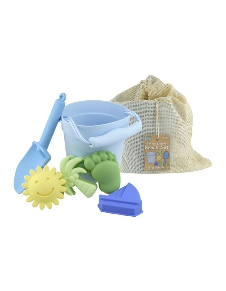 6pc Koala Dream Silicone Baby Toddler Beach Toy Set Blue Sundae 10m  image 1