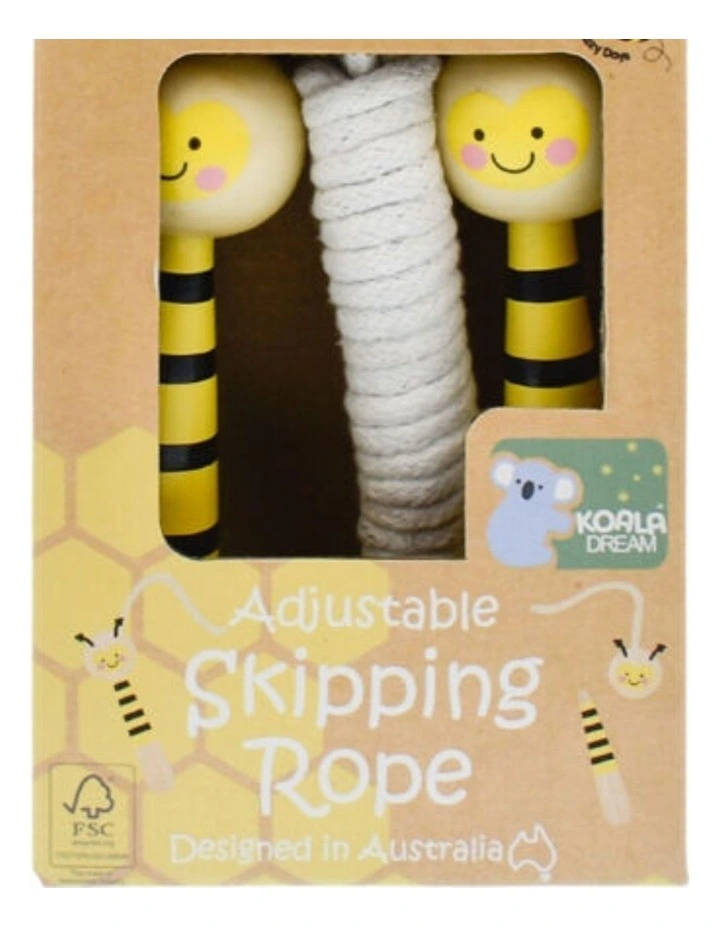 Koala Dream Buzzy Days Bee Wooden Adjustable Skipping Rope Children 5y image 4