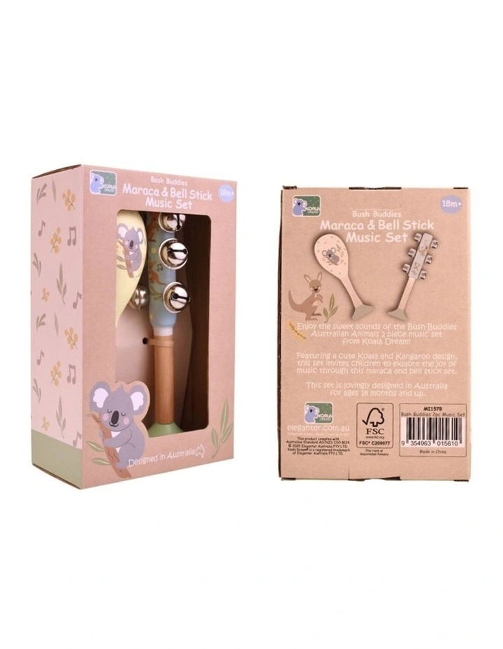 Koala Dream Bush Buddies Animals Maraca Bellstick Musical Toy Set 18m image 3