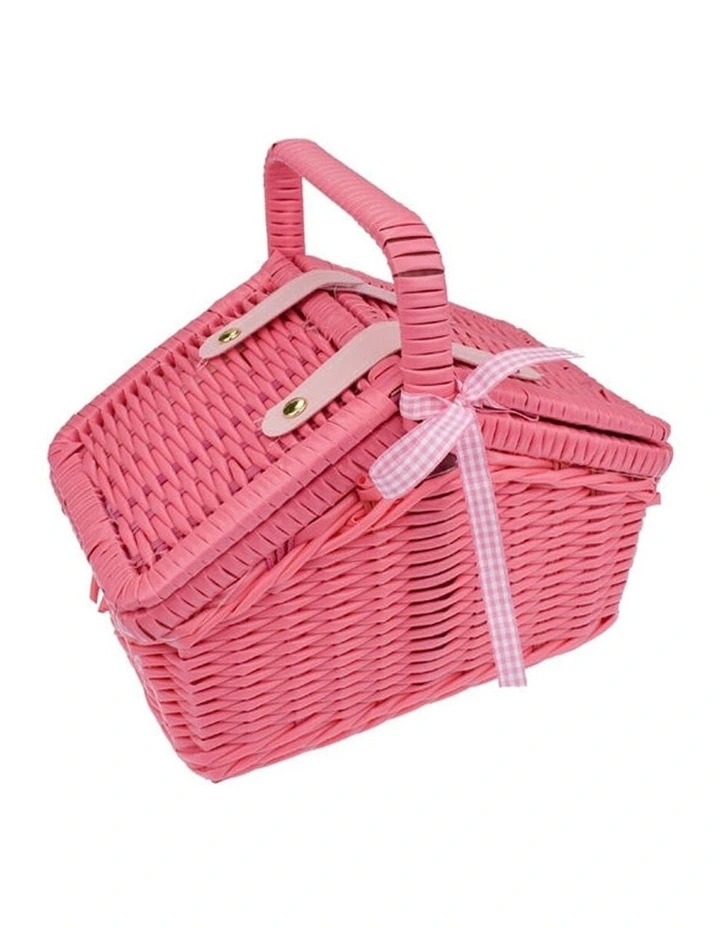 18pc Kaper Kidz Rose Tin Tea Set with Picnic Basket Kids Toy 3y  image 3