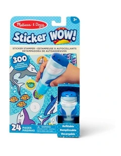 Melissa & Doug Sticker WOW! Activity Pad Stamper Set Shark Kids Toy 3y