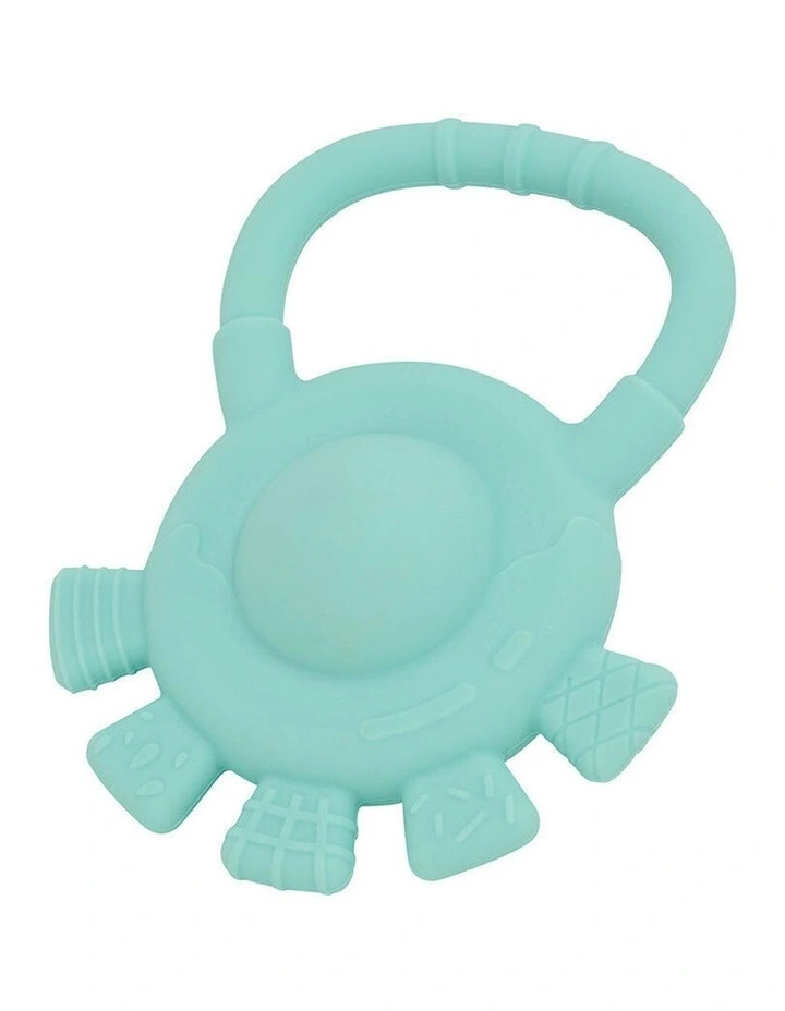 2pc Annabel Trends Silicone Hand Rattle Teether Baby Toy Set Aqua image 3