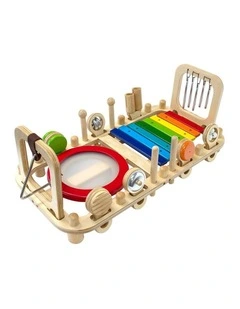 Im Toy Melody Mix Wooden Musical Instrument Wall Bench Set Kids 12m 