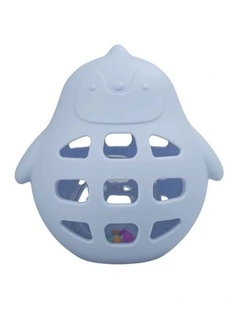 Koala Dream Silicone Penguin Kids Rattle Blue 0m  Sensory Toy for Babies